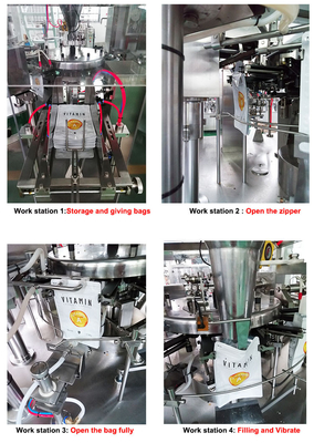 Automatic Snack Food Gummy Bear Candy Packing Machine PLC Control