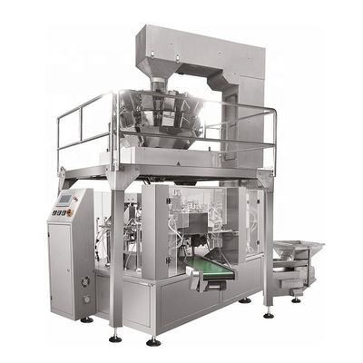 Zipper Flat Pouch Multihead Weigher Packing Machine For Chocolate SS304