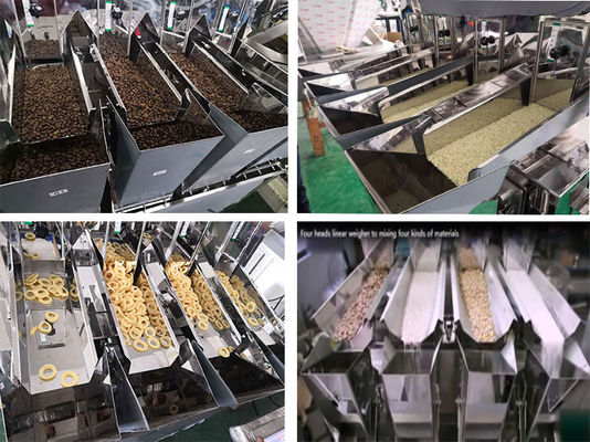 4 Head Linear Weigher 300g 500g 1000g 2000g Weighing For Rice Bean