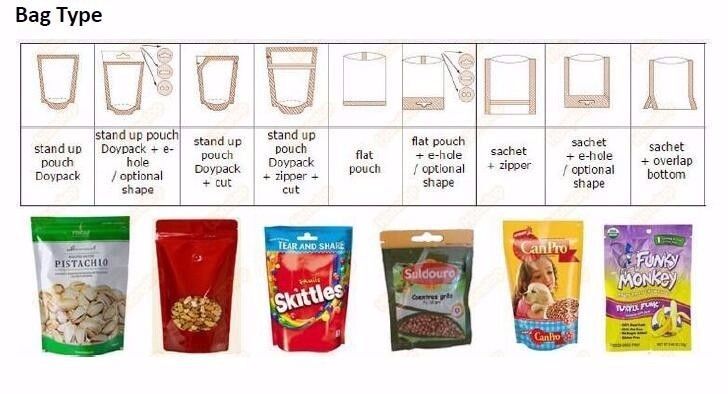 Biscuit Cookies Automatic Doypack Packing Machine 50g 100g Weighing
