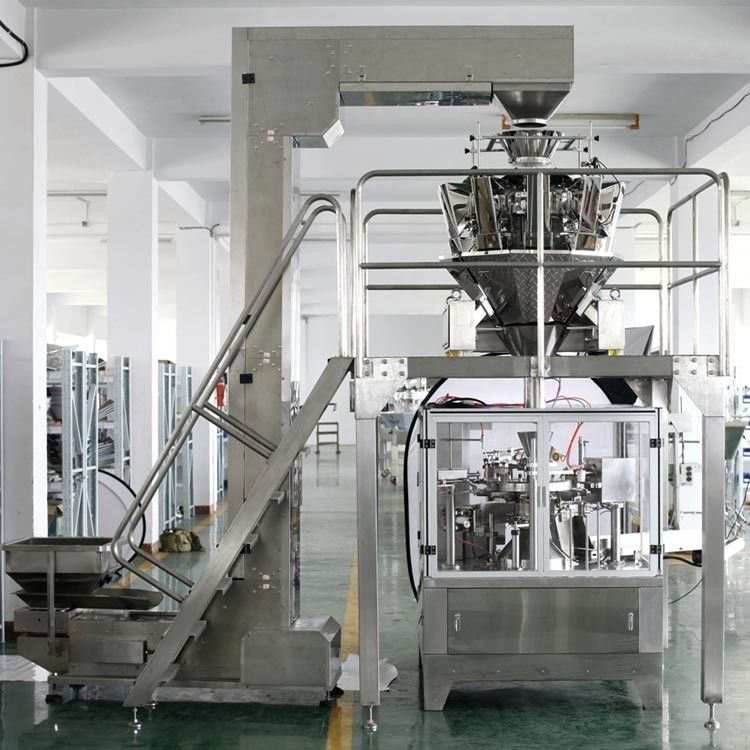 304SS Frame Cashew Nut Premade Bag Multihead Weigher Packing Machine 50bags/Min