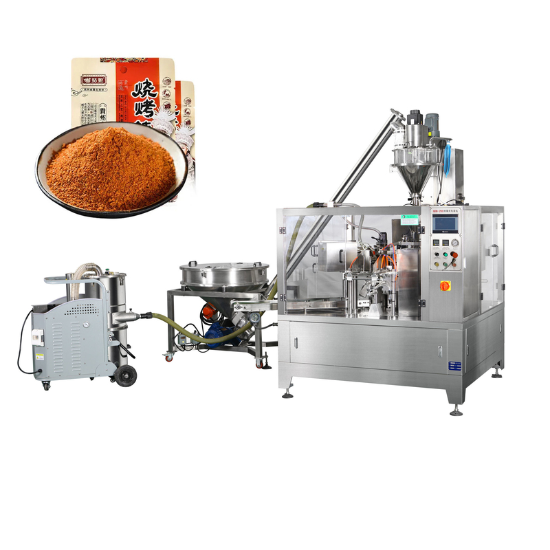 Rotary Doypack Packing Machine For 1kg Washing Powder Wheat Flour Premade Bag