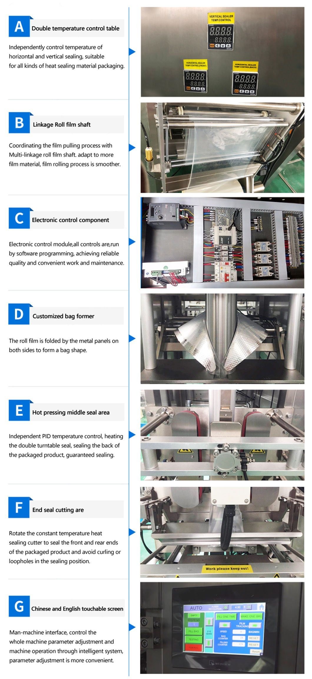 Popcorn Multi Head Packing Machine Accuracy 0.1 - 1.5g