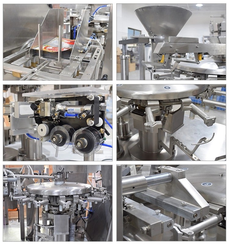 Fully Automatic Gummy Bears Candy Packing Machine Rotary Premade Bag Candy Doypack Packaging Machine