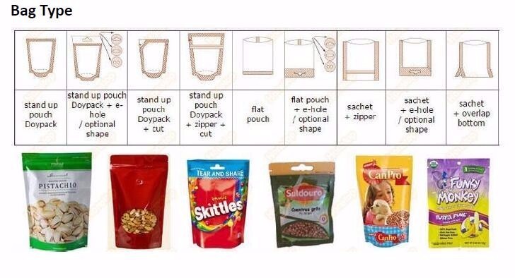 Biscuit Cookies Automatic Doypack Packing Machine 50g 100g Weighing