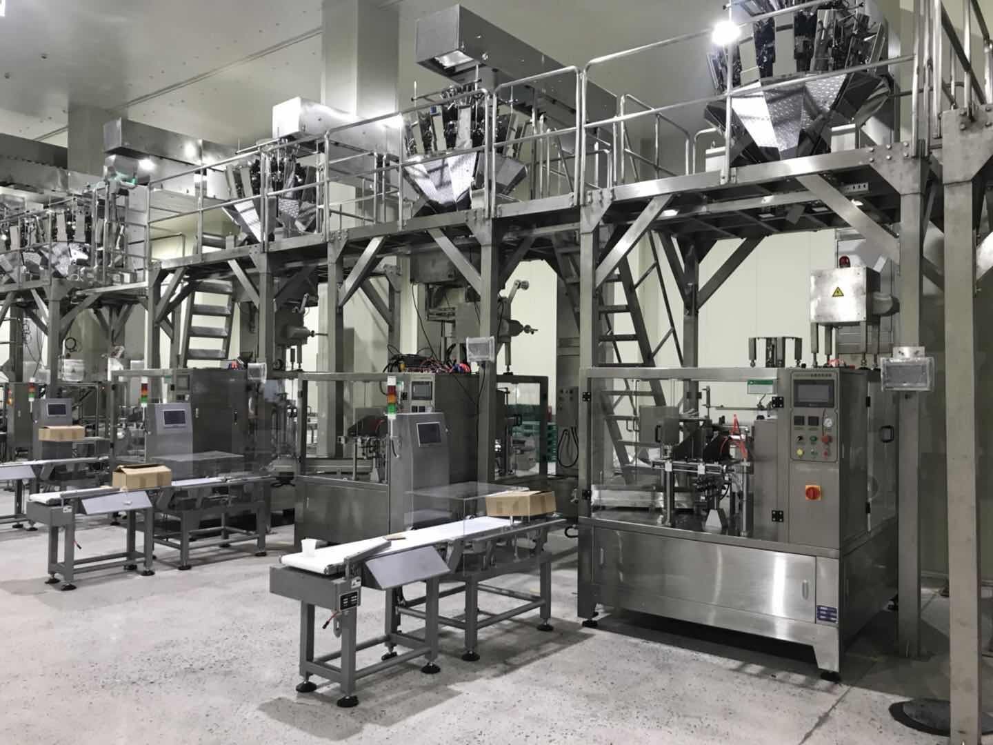 Zipper Flat Pouch Multihead Weigher Packing Machine For Chocolate SS304