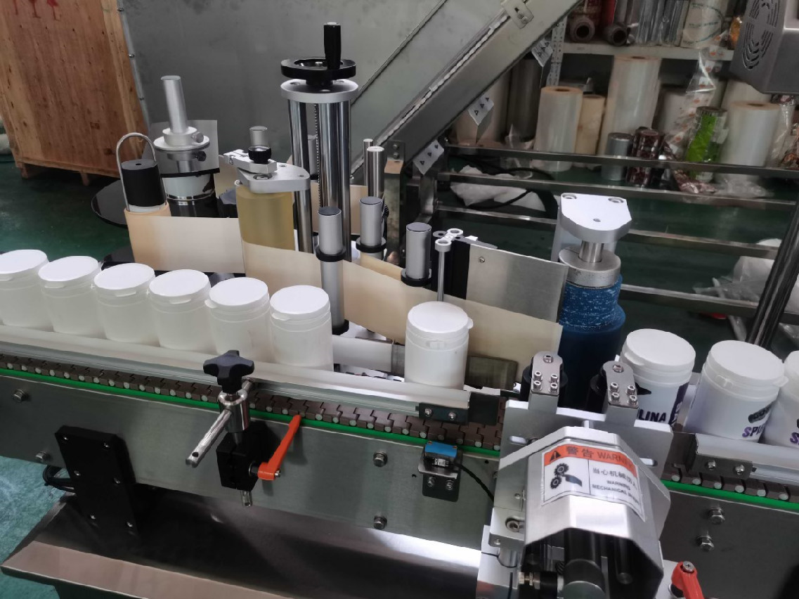 Labeling Machine For Round Bottle Jar Vertical Label Sticker 20-50pcs/Min